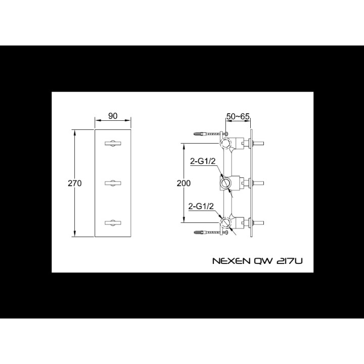 Bateria wannowa Kohlman Nexen podtynkowa- sanitbuy.pl