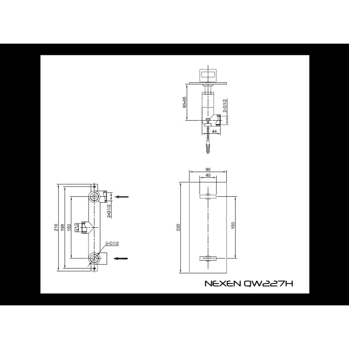 Bateria prysznicowa Kohlman Nexen podtynkowa- sanitbuy.pl