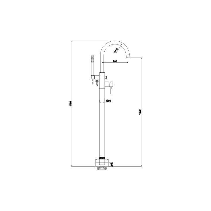 Bateria wannowa Kohlman Roxin wolnostojąca- sanitbuy.pl