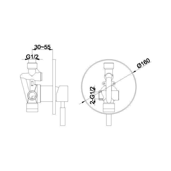 Bateria prysznicowa Kohlman Roxin podtynkowa- sanitbuy.pl