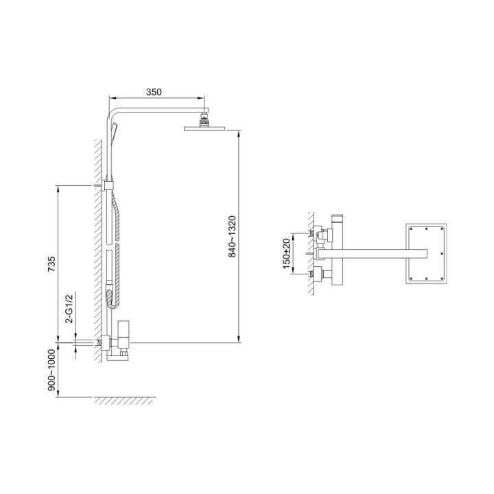 Zestaw prysznicowy Kohlman Saxo- sanitbuy.pl