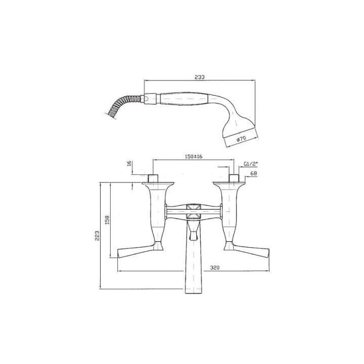 Bateria wannowa  Zucchetti Bellagio ścienna- sanitbuy.pl
