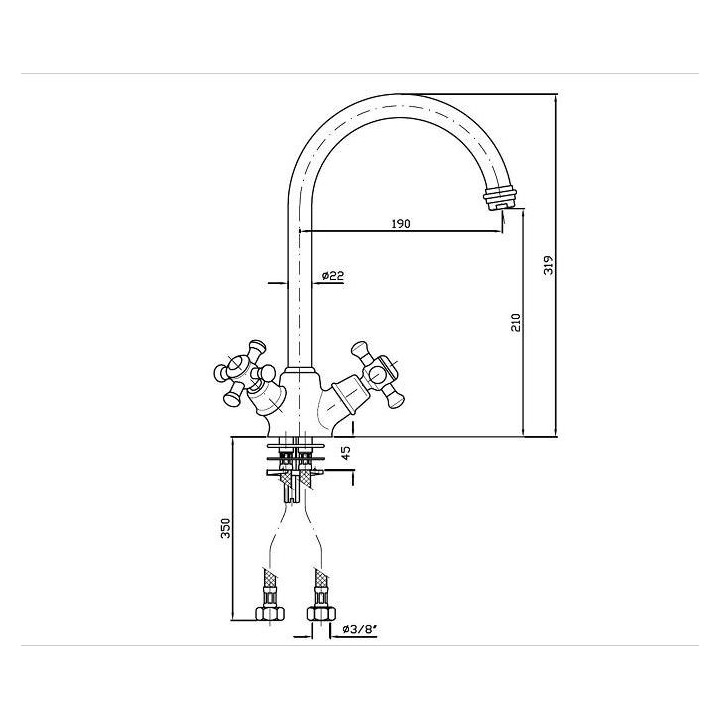 Bateria Zucchetti Delfi kuchenna- sanitbuy.pl