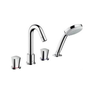 Bateria wannowa Hangrohe Logis 4-otworowa na brzeg wanny, element zewnętrzny- sanitbuy.pl
