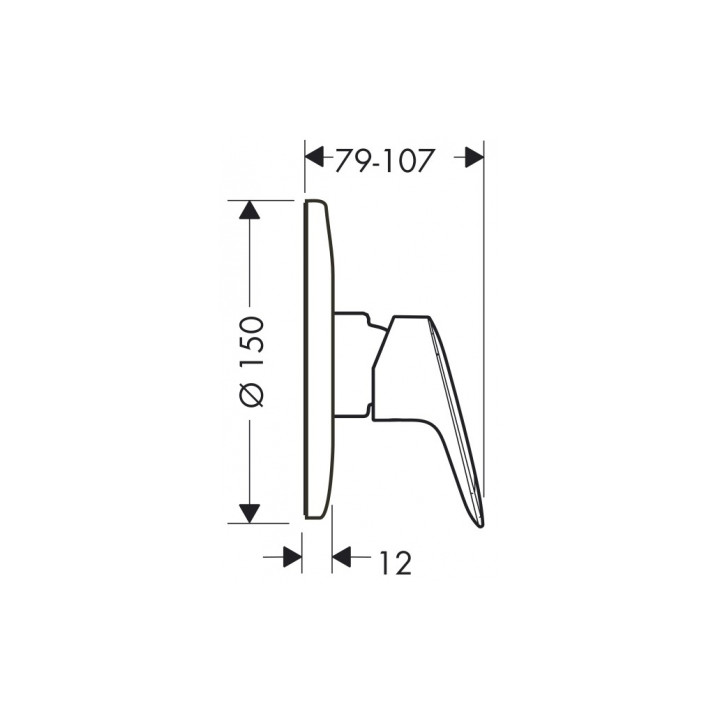 Bateria prysznicowa  Hangrohe Logis podtynkowa, element zewnętrzny- sanitbuy.pl