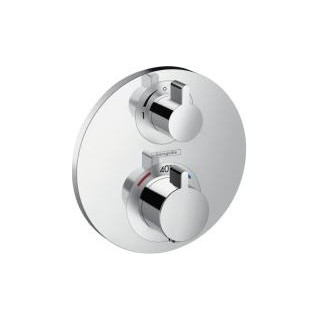 Bateria Hansgrohe Ecostat S termostatyczna podtynkowa z zaworem odcinającym, element zewnętrzny- sanitbuy.pl