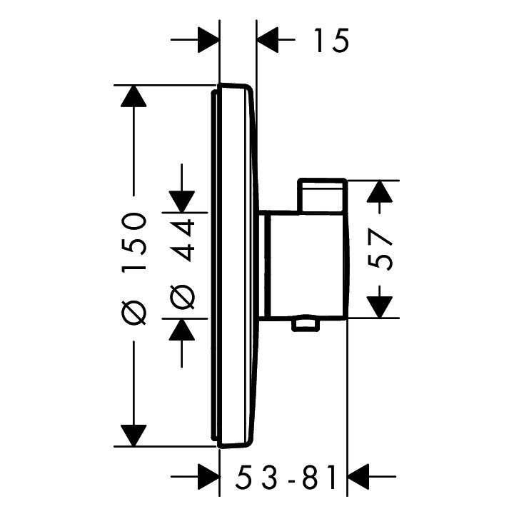 Bateria Hansgrohe Ecostat S termostatyczna podtynkowa, element zewnętrzny- sanitbuy.pl