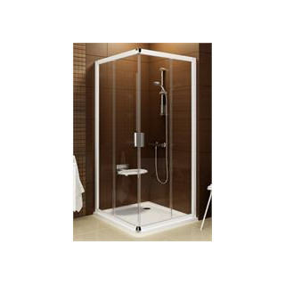 Kabina narożna kwadratowa BLRV2K 90 Ravak Blix przesuwna czteroelementowa z wejściem z rogu, biała + transparent- sanitbuy.pl