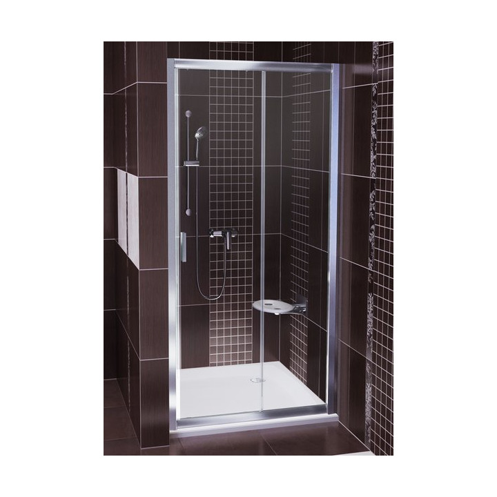 Drzwi prysznicowe BLDP2-100 Ravak Blix przesuwne dwuelementowe, satyna + grape- sanitbuy.pl