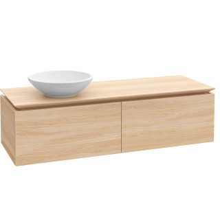 Szafka podumywalkowa Villeroy&Boch Legato, 1200x380x500 mm, Glossy Grey, miejsce na umywalkę z lewej storny- sanitbuy.pl