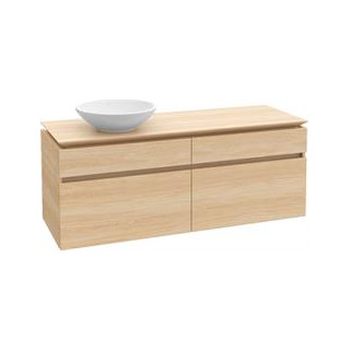 Szafka podumywalkowa Villeroy&Boch Legato, 1200x550x500 mm, Glossy Grey, miejsce na umywalkę z lewej strony, oświetlenie LED- sa