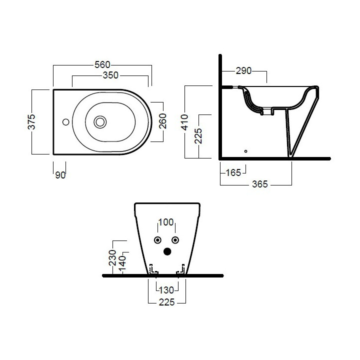 Bidet Hatria DayTime wiszący YQ35- sanitbuy.pl