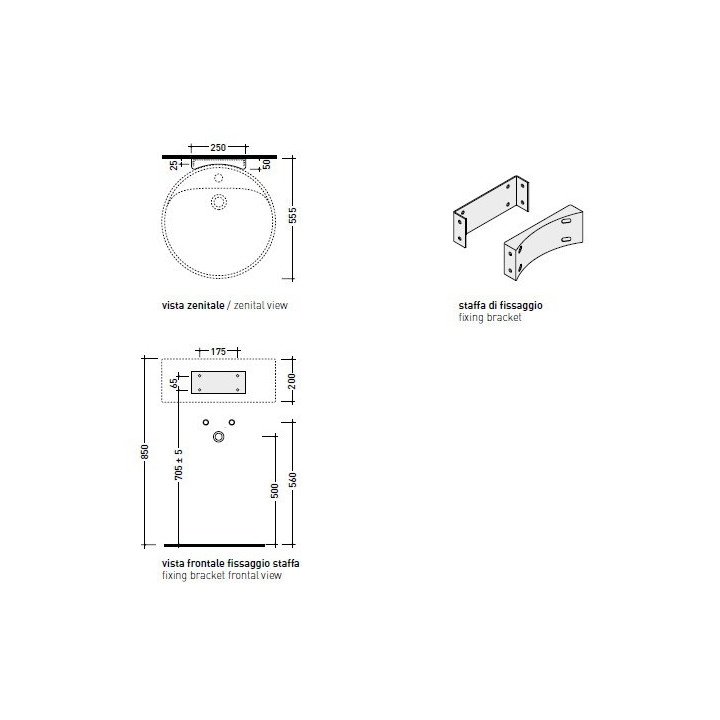 Umywalka  Flaminia Twin 52 cm wisząca- sanitbuy.pl