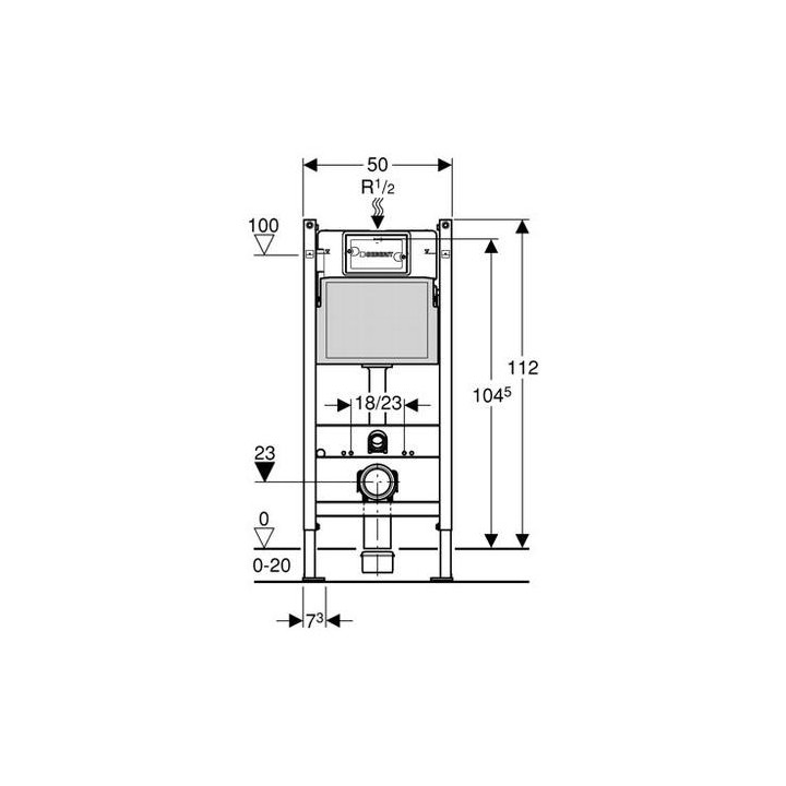 System podtynkowy Geberit DuofixBasic H112 do WC, UP100, Delta- sanitbuy.pl