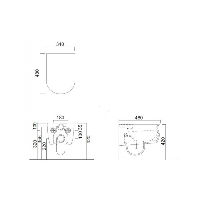 Miska Cielo Smile, wisząca, krótka- sanitbuy.pl