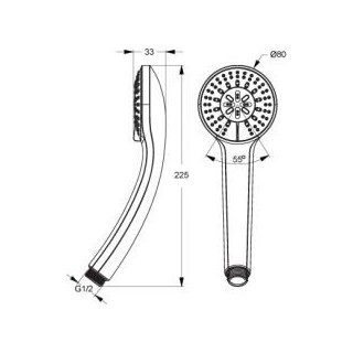 Słuchawka Ideal Standard Ideal Rain trzyfunkcyjna- sanitbuy.pl