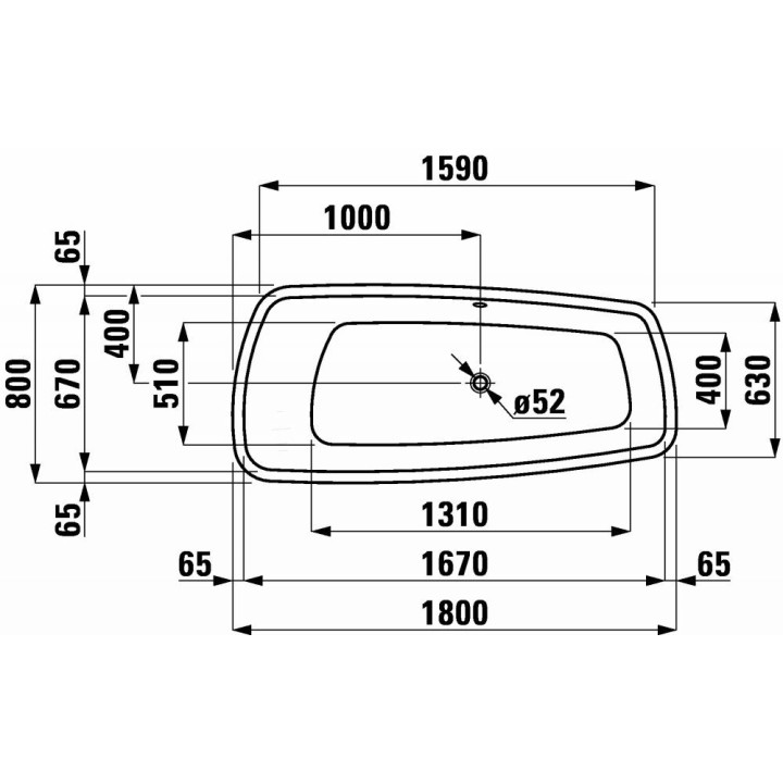 Wanna Laufen Palomba 180x80 cm do zabudowy- sanitbuy.pl