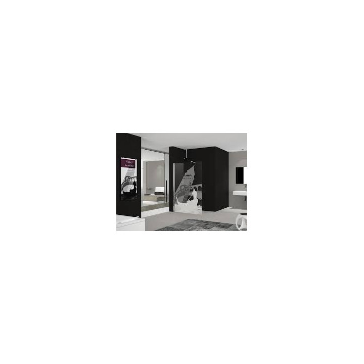 Ścianka stała prysznicowa Novellini Kuadra H2 ze skrzydłem obrotowym 80+37 cm- sanitbuy.pl