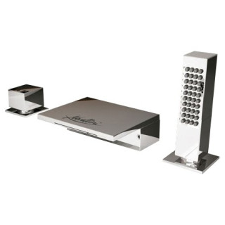 Parawan nawannowy Novellini Aurora 3 z elementem stałym - 98x150 cm- sanitbuy.pl