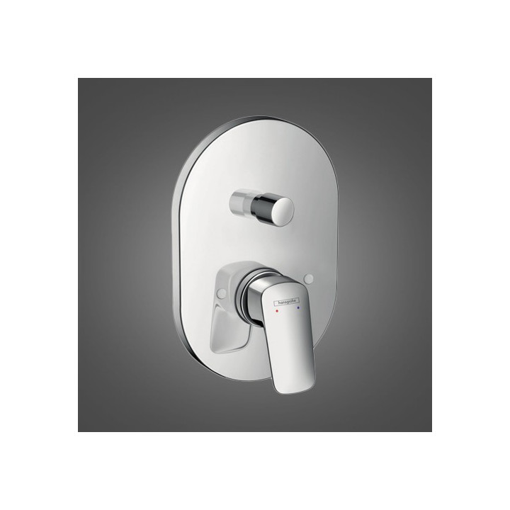 Jednouchwytowa bateria wannowa podtynkowa Hangrohe Logis, element zewnętrzny- sanitbuy.pl