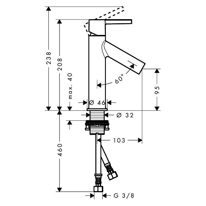 Bateria Axor Starck bidetowa jednouchwytowa- sanitbuy.pl