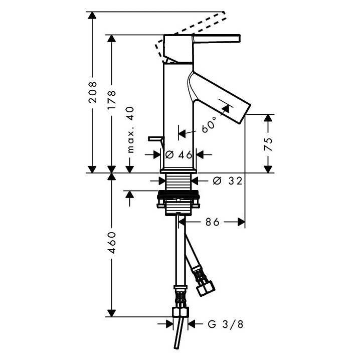 Bateria Axor Starck bidetowa jednouchwytowa- sanitbuy.pl