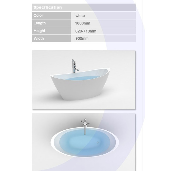 Wanna MARCOONI VSA-40 180x90 cm, wolnostojąca- sanitbuy.pl