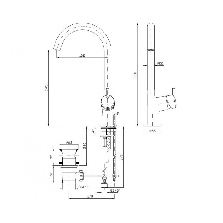 Bateria umywalkowa Zucchetti Simply Beautiful - sanitbuy.pl