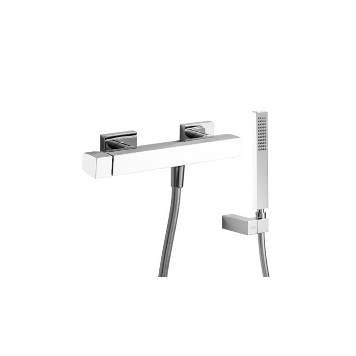 Bateria natryskowa  Tres Slim -Exclusive, stalowa- sanitbuy.pl