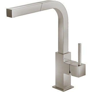 Bateria zlewozmywakowa Tres Cuadro  wyciągana wylewką, stalowa- sanitbuy.pl