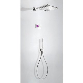 Zestaw natryskowy termostatyczny, elektroniczny Tres, deszczownica ścienna- sanitbuy.pl