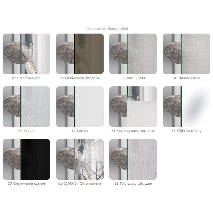 Kabina SanSwiss PUR PUE2P wejście narożne 90x90 cm, część lewa (montaż z profilem przyściennym)- sanitbuy.pl