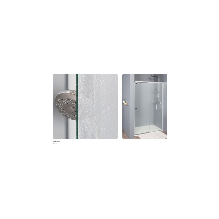 Kabina półokrągła SanSwiss Pur PU4P z drzwiami dwuczęściowymi 90 cm, profil chrom, szkło przeźroczyste (montaż z profilem) - san