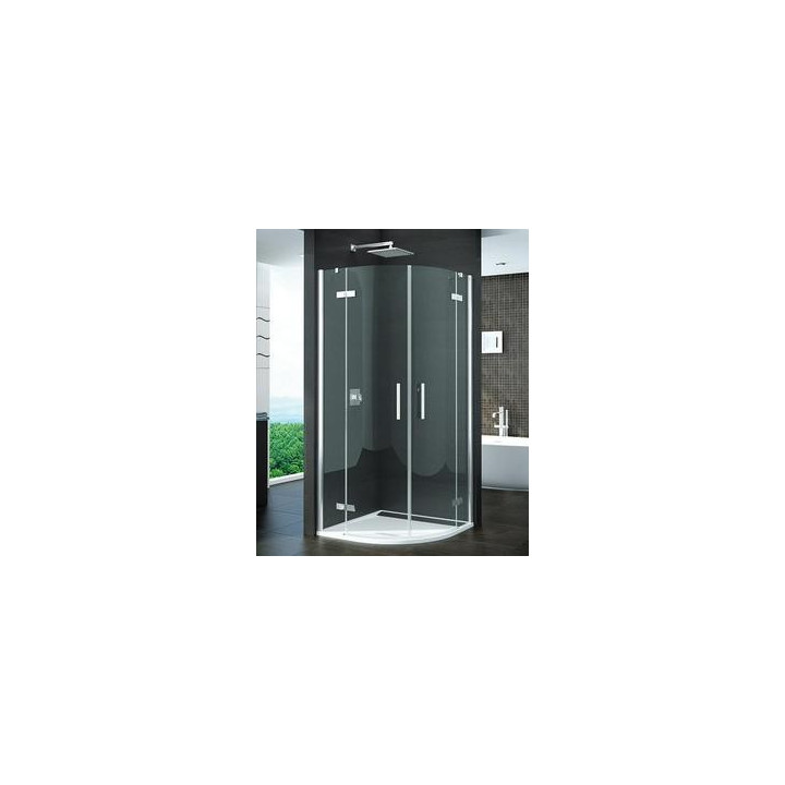 Kabina półokrągła SanSwiss Pur PU4P z drzwiami dwuczęściowymi 80 cm, profil chrom, szkło przeźroczyste (montaż z profilem)- sani