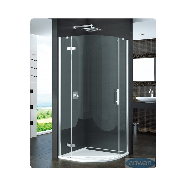 Kabina półokrągła SanSwiss Pur P3P drzwi 1-częściowe lewe 80 cm, profil chrom, szkło przeźroczyste (montaż z profilem)- sanitbuy
