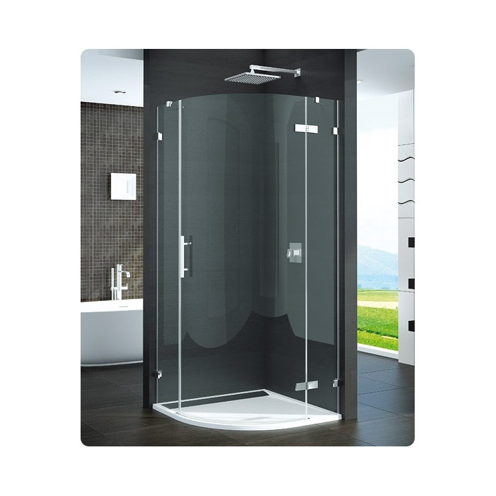 Kabina półokrągła SanSwiss Pur P3P drzwi 1-częściowe prawe 75-120 cm, chrom, szkło przeźroczyste (montaż bezprofilowy)- sanitbuy