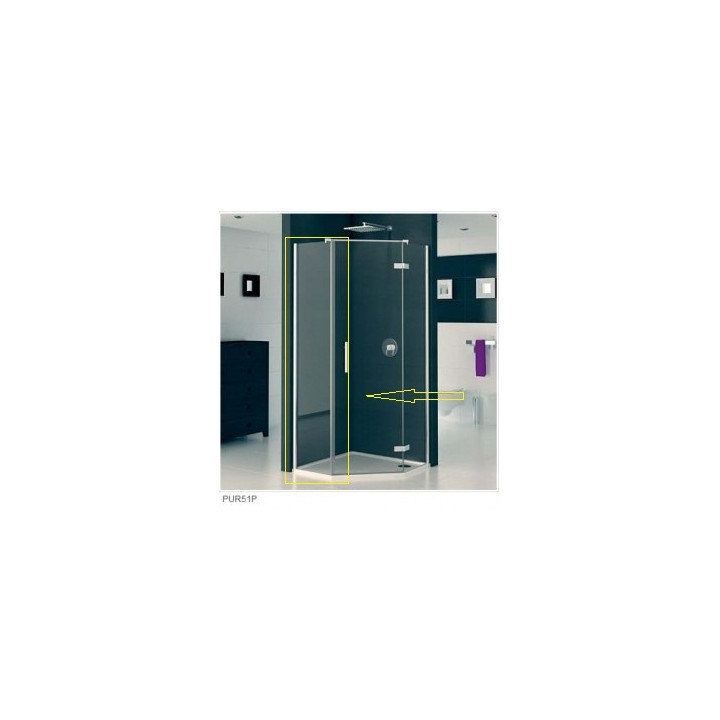 Ścianka do  kabiny pięciokątnej SanSwiss Pur 30 - 100 cm, szkło przeźroczyste (montaż z profilem)- sanitbuy.pl