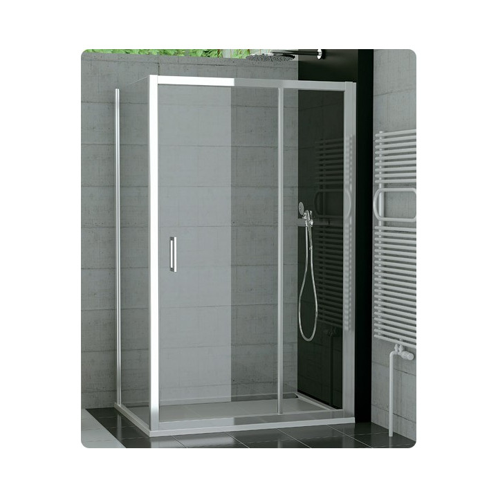 Drzwi SanSwiss  TOP-Line jednoczęściowe ze ścianką stałą w linii 90cm- sanitbuy.pl