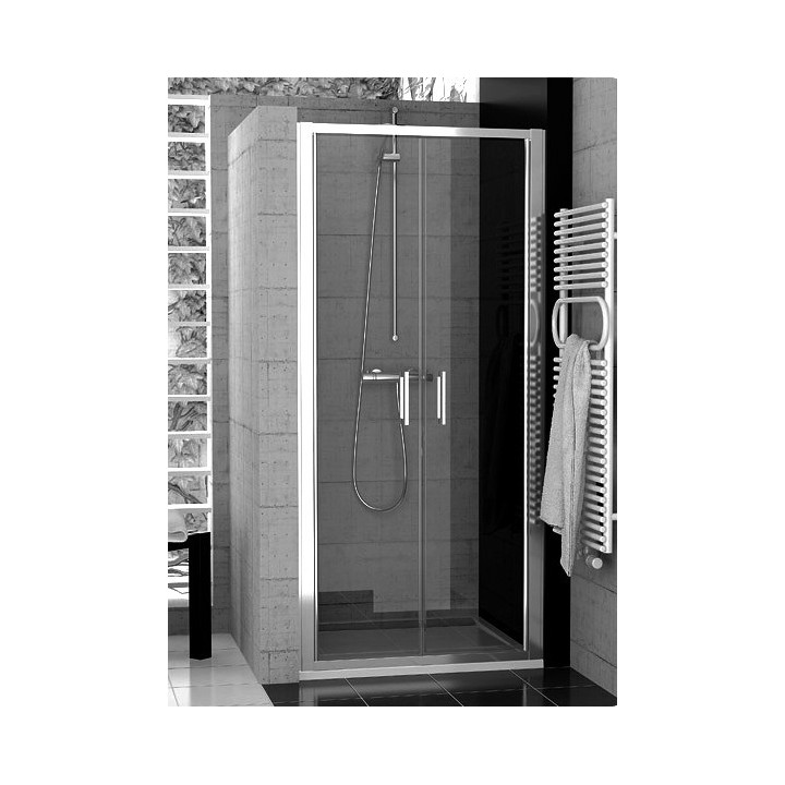 Drzwi dwuczęściowe SanSwiss TOP-LINE 75 cm, połysk, szkło przeźroczyste- sanitbuy.pl