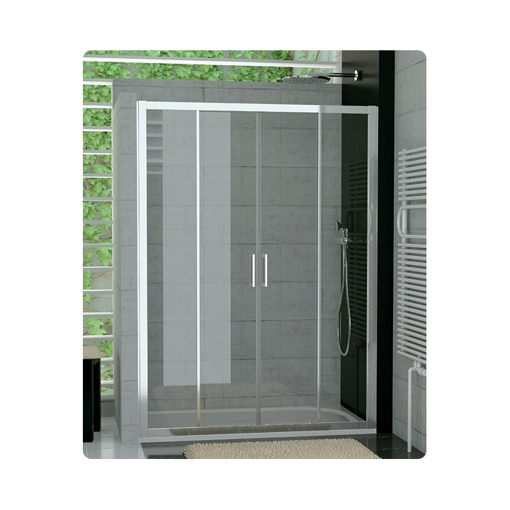 Drzwi SanSwiss przesuwne czteroczęściowe TOP- LINE  120 cm, połysk, szkło przeźroczyste- sanitbuy.pl