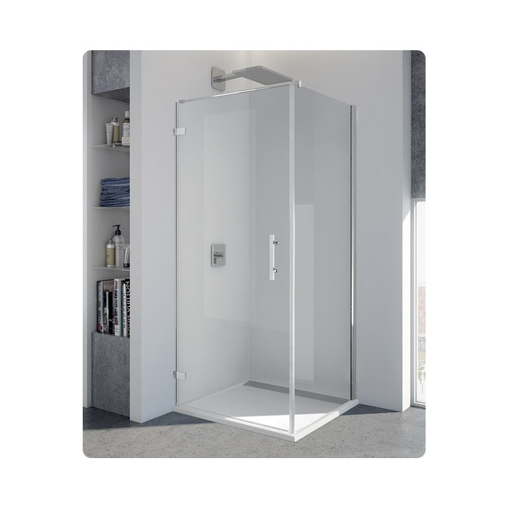 Ścianka boczna SanSwiss Pur PU13P szer. 90 cm, chrom, szkło cieniowane czarne- sanitbuy.pl