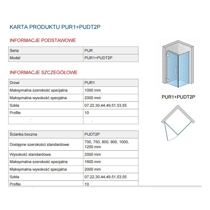 Ścianka boczna SanSwiss Pur PU13P szer. 80 cm, chrom, szkło cieniowane czarne- sanitbuy.pl