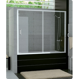 Parawan nawannowy  rozsuwany SanSwiss TOP-Line  160x150 cm, srebrny mat, szkło przeźroczyste- sanitbuy.pl