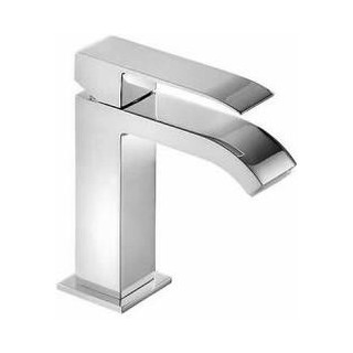 Bateria umywalkowa Tres Cuadro Exclusive, wys. 16 cm, stalowa- sanitbuy.pl