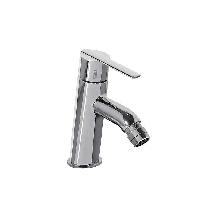 Bateria bidetowa Tres - Lex z korkiem automatycznym, chrom- sanitbuy.pl