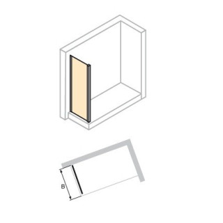 Ścianka boczna Huppe Aura 80 wys. 190 cm,  profil srebrny mat, przeźroczyste- sanitbuy.pl