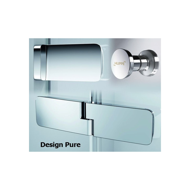 Drzwi do wnęki Huppe Enjoy PURE bezramowe prawe, profil chrom eloxal, szkło przeźroczyste- sanitbuy.pl