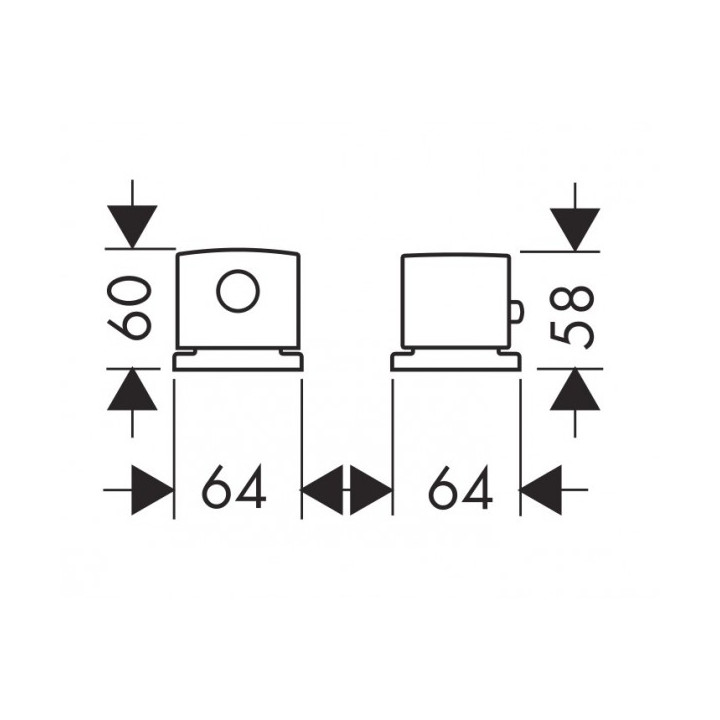 Termostat Axor Uno2 2-otworowy na brzeg wanny- sanitbuy.pl