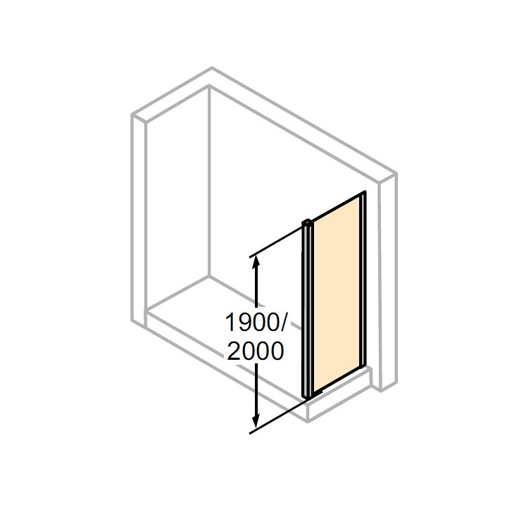 Ścianka boczna do drzwi suwanych Huppe Classics 70 cm, srebrny matowy, szkło przeźroczyste - sanitbuy.pl