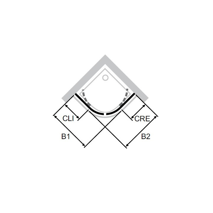 Kabina półokrągła drzwi suwane Huppe Classics 80x80 cm, srebrny połysk , szkło przeźroczyste z powłoką Anti Plaque - sanitbuy.pl